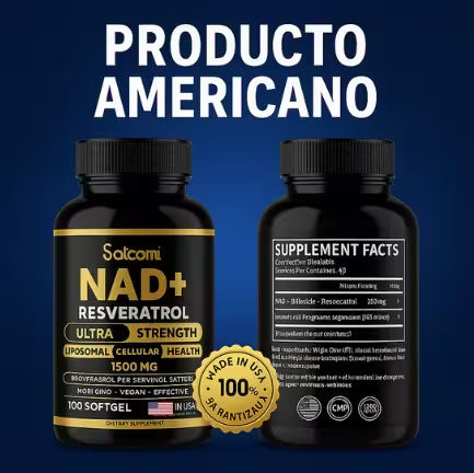 NAD+ RESVERATROL ® Antienvejecimiento avanzado Protege tus células y retrasa el deterioro biológico.