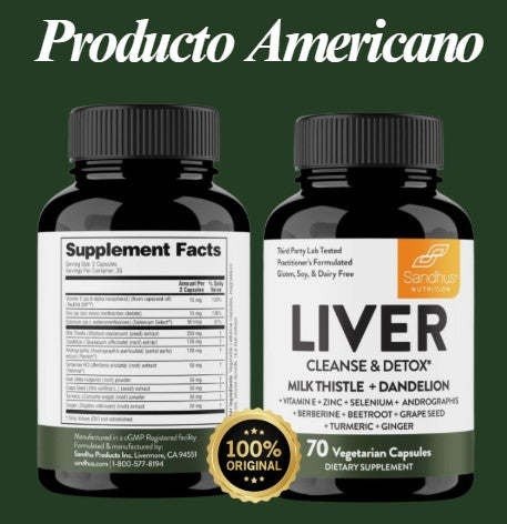 LIVER CLEANSE  ®  Mejora metabolismo y Elimina toxinas del hígado de manera natural.