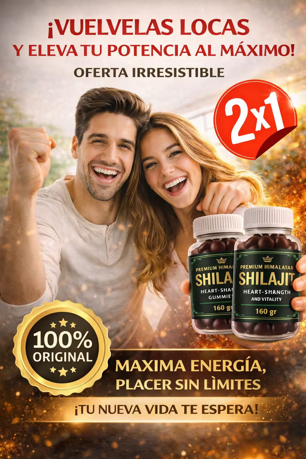 SHILAJIT EN GOMITAS ® OFERTA 2X1, LA POTENCIA QUE TODO HOMBRE NECESITA
